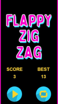 Flappy ZigZag - HTML5 Game- Construct 3 template Screenshot 4